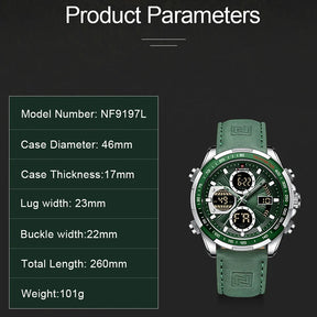 NAVIFORCE Fashion Military Watches for Men Luxury Original Sports Chronograph Watch Waterproof Quartz Clock Digital WristWatch